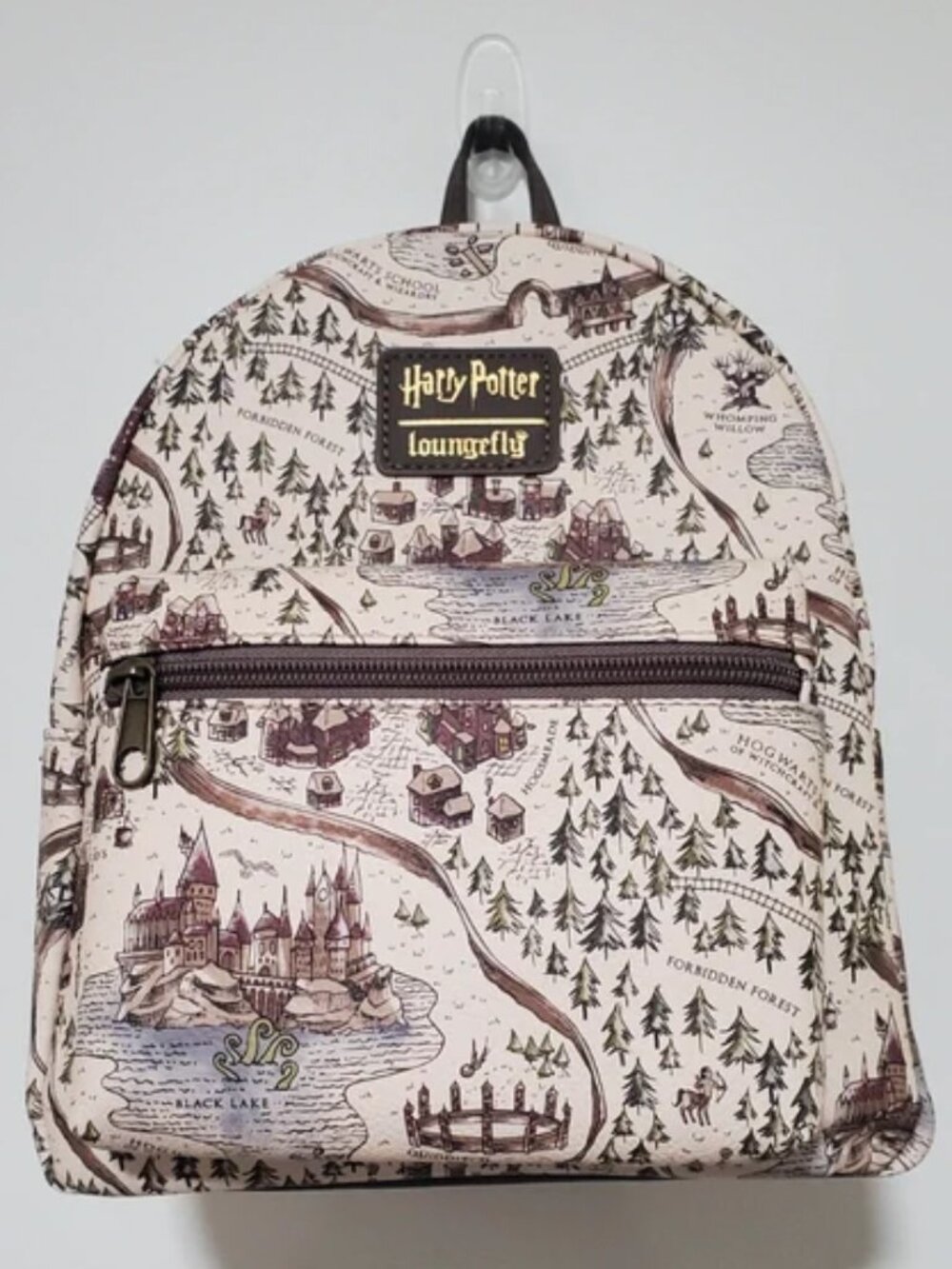 Loungefly Harry Potter Hogwarts Map Mini Backpack Map Pattern Bag New